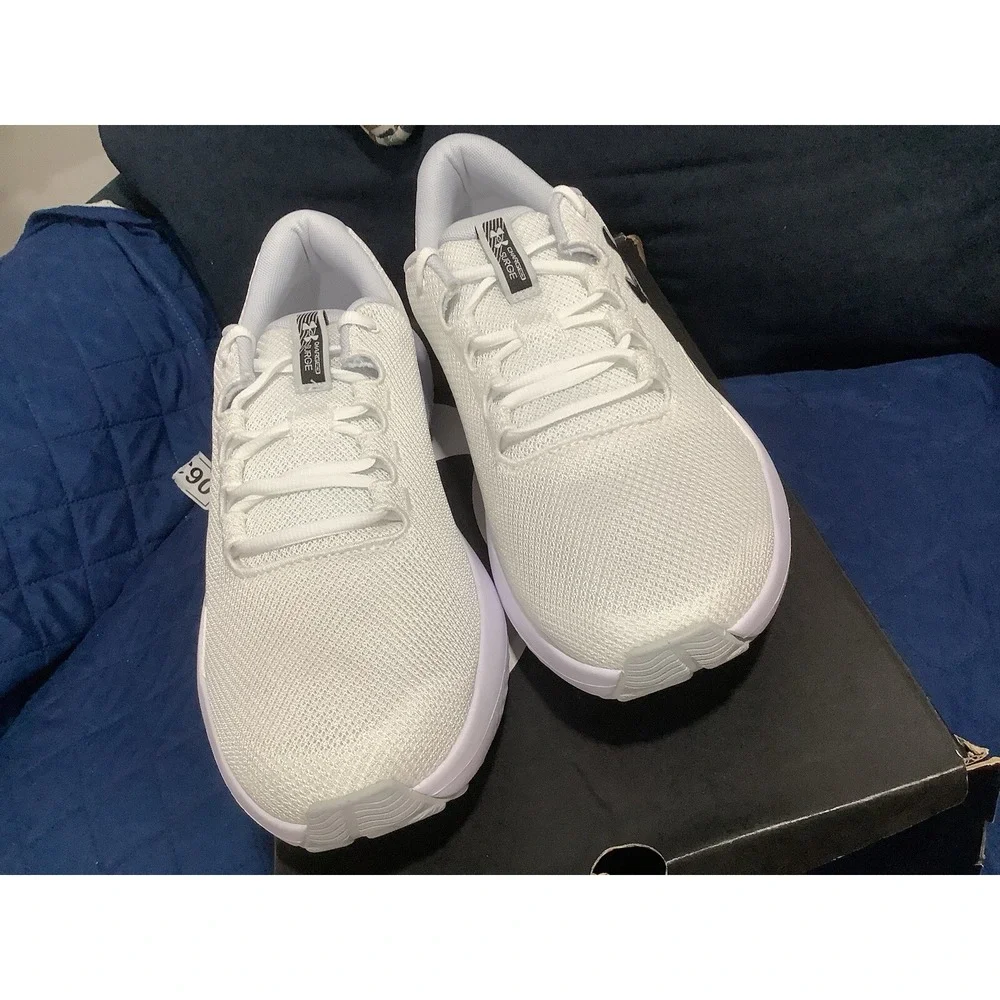 Under Armour Mens Charged Surge 4 3027000-100 White Running Shoes Sneakers 13